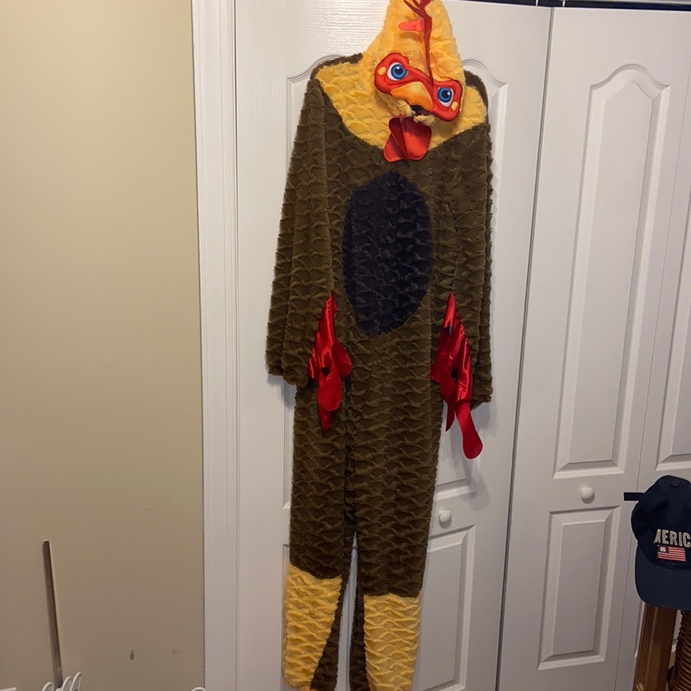 Turkey zip up Adult Large Halloween/Thanksgiving